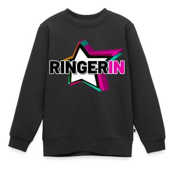 Ringerin - Kinder Premium Organic Sweatshirt - Schwarz - Vorne - AI Model Kid Female (0cm)