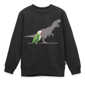 T-Rex shadow parrot - Kinder Premium Organic Sweatshirt - Schwarz - Vorne - AI Model Kid Female (0cm)