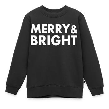 Merry and bright - Kinder Premium Organic Sweatshirt - Schwarz - Vorne - AI Model Kid Female (0cm)