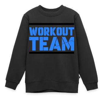 Équipe d’entraînement - Sweat Premium enfant bio - noir - Devant - AI Model Kid Female (0cm)