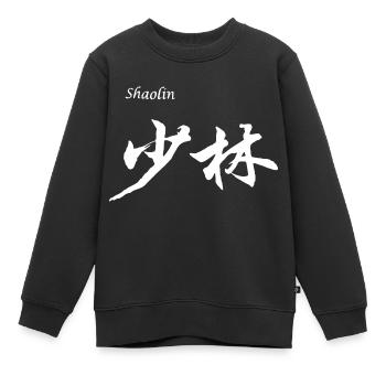 SHAOLIN - CHINA - MARTIAL ARTS KUNG FU - Kinder Premium Organic Sweatshirt - Schwarz - Vorne - AI Model Kid Female (0cm)