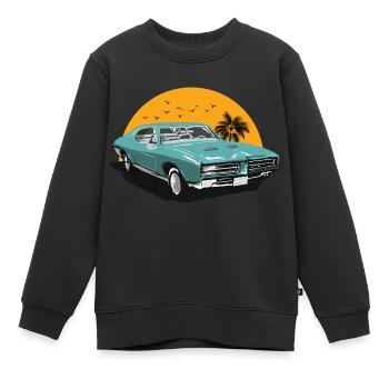 Voiture classique-voiture ancienne - Sweat Premium enfant bio - noir - Devant - AI Model Kid Female (0cm)