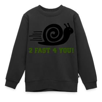 schnecke 2 fast - Kinder Premium Organic Sweatshirt - Schwarz - Vorne - AI Model Kid Female (0cm)