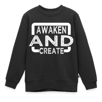 Déclaration Drôle Croissance Nouveauté Insight - Sweat Premium enfant bio - noir - Devant - AI Model Kid Female (0cm)