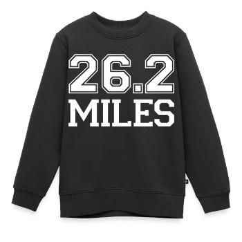 Marathon - Kinder Premium Organic Sweatshirt - Schwarz - Vorne - AI Model Kid Female (0cm)