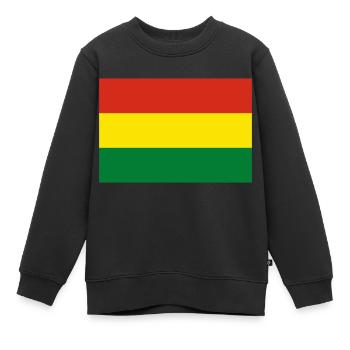 Bolivien Flagge / Drapeau Bolivie - Kinder Premium Organic Sweatshirt - Schwarz - Vorne - AI Model Kid Female (0cm)