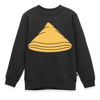 Crêpes Bretagne humour crêpe - Sweat Premium enfant bio - noir - Devant - AI Model Kid Female (0cm)