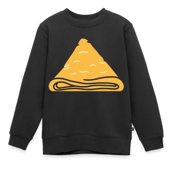Crêpes Bretagne humour crêpe - Sweat Premium enfant bio - noir - Devant - AI Model Kid Female (0cm)