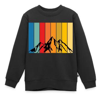 Ombre de montagne - Sweat Premium enfant bio - noir - Devant - AI Model Kid Female (0cm)