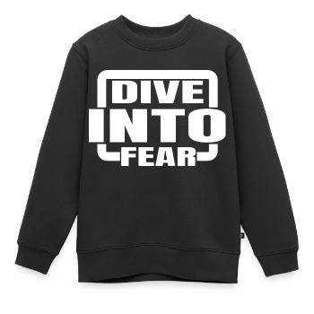 bungee jumping safety courage mindset - Kinder Premium Organic Sweatshirt - Schwarz - Vorne - AI Model Kid Female (0cm)