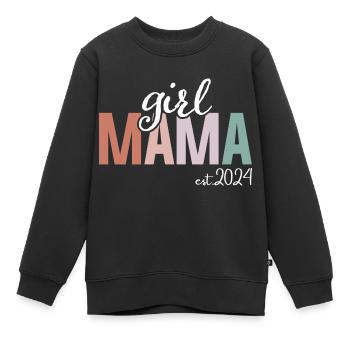Girl Mama Est 2023 Fille Maman À Être Cadeaux Nouvelle Maman - Sweat Premium enfant bio - noir - Devant - AI Model Kid Female (0cm)