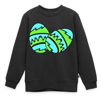 ostereier 02 - Kinder Premium Organic Sweatshirt - Schwarz - Vorne - AI Model Kid Female (0cm)
