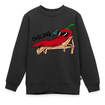 Lustiges Bild Witzig Humor Geschenkidee - Kinder Premium Organic Sweatshirt - Schwarz - Vorne - AI Model Kid Female (0cm)