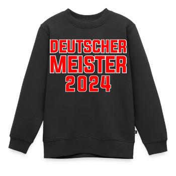 Leverkusen Deutscher Meister 2024 Fussball Verein - Kinder Premium Organic Sweatshirt - Schwarz - Vorne - AI Model Kid Female (0cm)