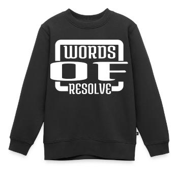 Staying Determined Conversation Starters - Kids Premium Organic Sweatshirt - black - Front - AI Model Kid Female (0cm)