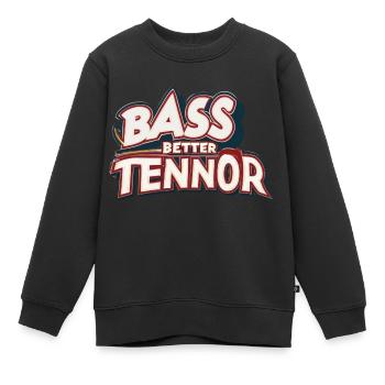 Bass Better Tenor - Kinder Premium Organic Sweatshirt - Schwarz - Vorne - AI Model Kid Female (0cm)