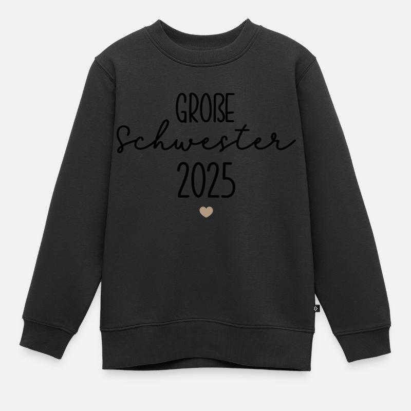 Grande Sœur 2025 - Sweat Premium enfant bio - noir