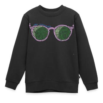 Laby lunettes de soleil 2 - Sweat Premium enfant bio - noir - Devant - AI Model Kid Female (0cm)