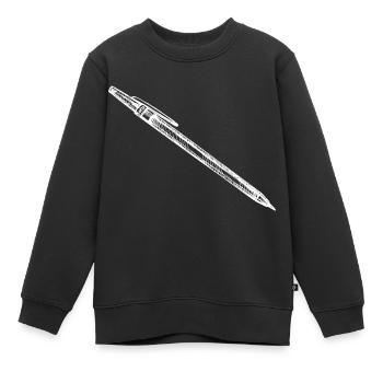 Büro Stift Skizze - Kinder Premium Organic Sweatshirt - Schwarz - Vorne - AI Model Kid Female (0cm)