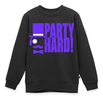 Party Hard DJ Sir Monokel Zylinder Cool Gentleman - Kinder Premium Organic Sweatshirt - Schwarz - Vorne - AI Model Kid Female (0cm)