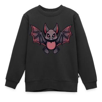 fledermaus comic - Kinder Premium Organic Sweatshirt - Schwarz - Vorne - AI Model Kid Female (0cm)