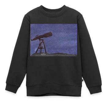 STERN - Kinder Premium Organic Sweatshirt - Schwarz - Vorne - AI Model Kid Female (0cm)