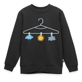 Wettervorhersage Aufhänger Weather Forecast Hanger - Kinder Premium Organic Sweatshirt - Schwarz - Vorne - AI Model Kid Female (0cm)