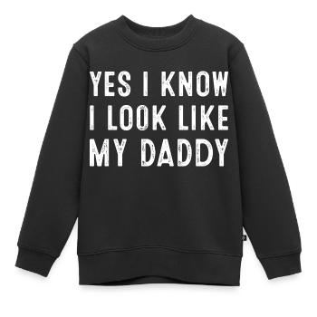 Probablement affamé Drôle Définition Affamé Et En Colère - Sweat Premium enfant bio - noir - Devant - AI Model Kid Female (0cm)
