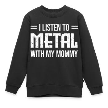 Heavy Metal mit Mama - Kinder Premium Organic Sweatshirt - Schwarz - Vorne - AI Model Kid Female (0cm)