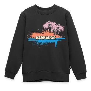 Geschenk für Barbados - Kinder Premium Organic Sweatshirt - Schwarz - Vorne - AI Model Kid Female (0cm)