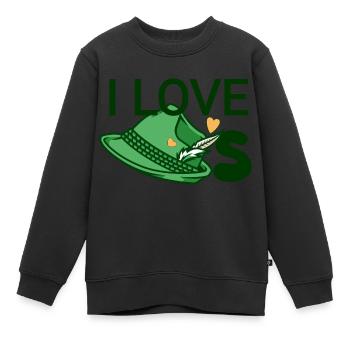 J’adore les chapeaux - Sweat Premium enfant bio - noir - Devant - AI Model Kid Female (0cm)