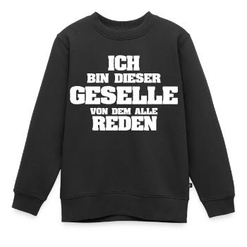 Geselle - Kinder Premium Organic Sweatshirt - Schwarz - Vorne - AI Model Kid Female (0cm)