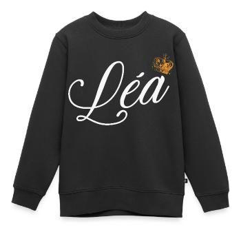 Lea Name für Frauen Kinder Kleinkinder - Lea Nachname - Kinder Premium Organic Sweatshirt - Schwarz - Vorne - AI Model Kid Female (0cm)