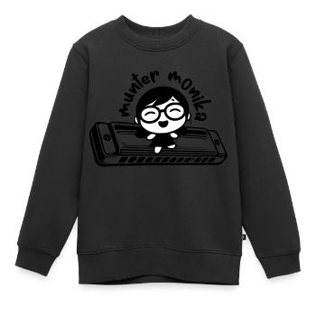 munter monika dancing on the mundharmonika - Kinder Premium Organic Sweatshirt - Schwarz - Vorne - AI Model Kid Female (0cm)