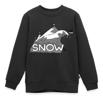 Schnee Berg - Kinder Premium Organic Sweatshirt - Schwarz - Vorne - AI Model Kid Female (0cm)