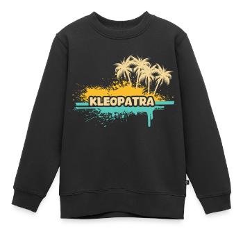 Urlaub Kleopatra - Kinder Premium Organic Sweatshirt - Schwarz - Vorne - AI Model Kid Female (0cm)