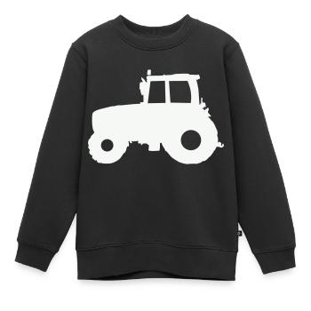 Tracteur Tracteur - Sweat Premium enfant bio - noir - Devant - AI Model Kid Female (0cm)