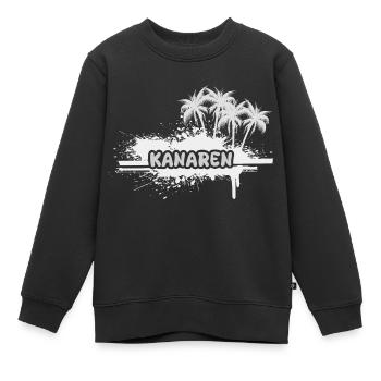 Kanaren als Urlaub - Kinder Premium Organic Sweatshirt - Schwarz - Vorne - AI Model Kid Female (0cm)