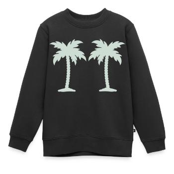 Palmiers - Sweat Premium enfant bio - noir - Devant - AI Model Kid Female (0cm)