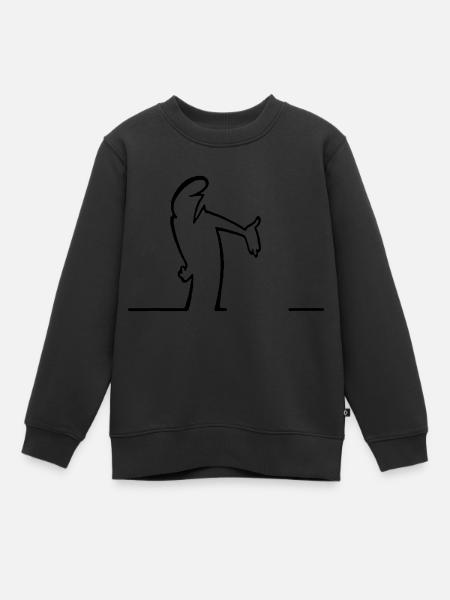 die Linie - Kinder Premium Organic Sweatshirt - Schwarz