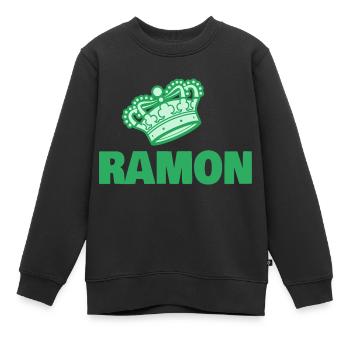 Ramon als Vorname - Kinder Premium Organic Sweatshirt - Schwarz - Vorne - AI Model Kid Female (0cm)