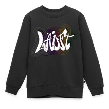 LAeUFT Graffiti nachgespurt - Kinder Premium Organic Sweatshirt - Schwarz - Vorne - AI Model Kid Female (0cm)