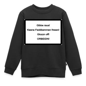 Sachsen Schild - Kinder Premium Organic Sweatshirt - Schwarz - Vorne - AI Model Kid Female (0cm)