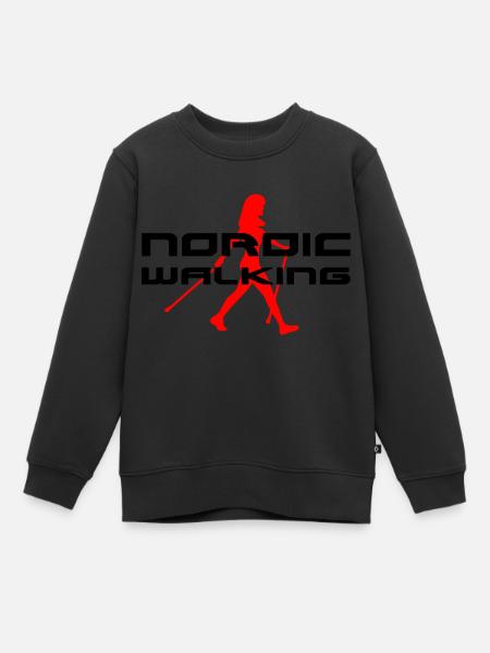 Nordic Walking - Kids Premium Organic Sweatshirt - black