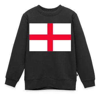 England - Kinder Premium Organic Sweatshirt - Schwarz - Vorne - AI Model Kid Female (0cm)