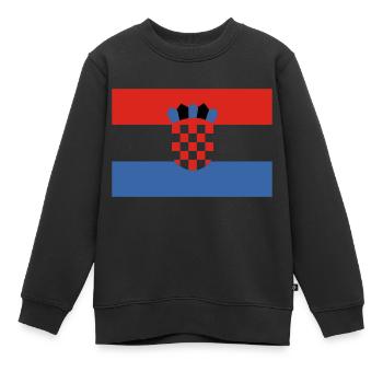 Kroatien - Kinder Premium Organic Sweatshirt - Schwarz - Vorne - AI Model Kid Female (0cm)
