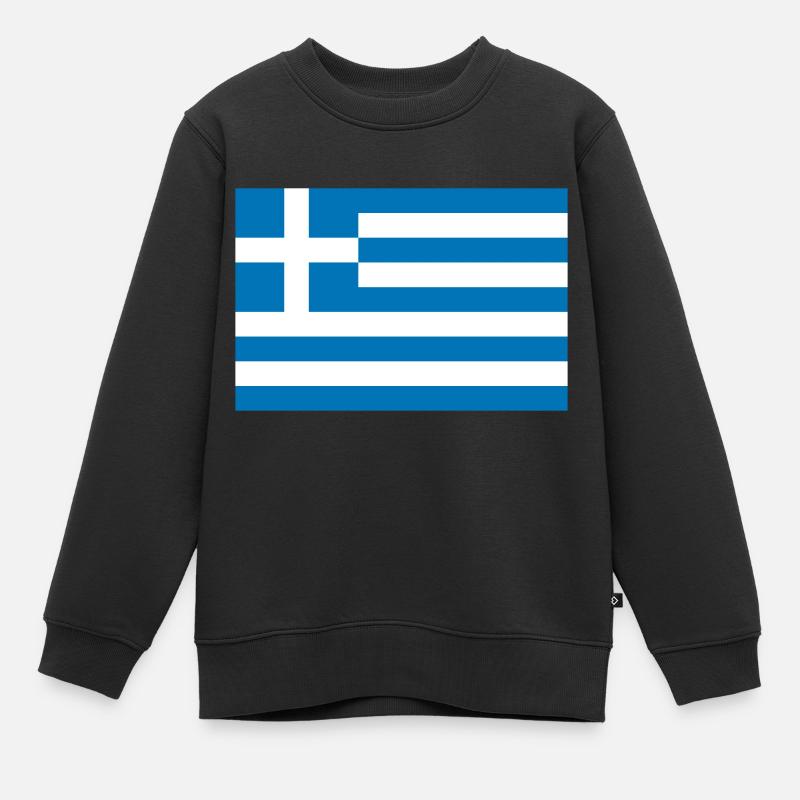 Grèce - Sweat Premium enfant bio - noir