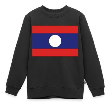 Laos - Kinder Premium Organic Sweatshirt - Schwarz - Vorne - AI Model Kid Female (0cm)
