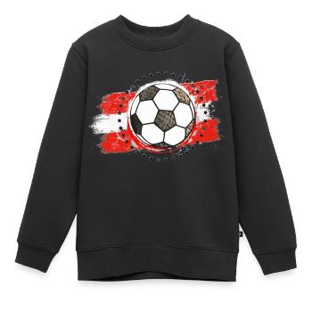 Football Austria (Österreich) 02 - Kinder Premium Organic Sweatshirt - Schwarz - Vorne - AI Model Kid Female (0cm)
