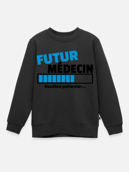 futur médecin - Sweat Premium enfant bio - noir